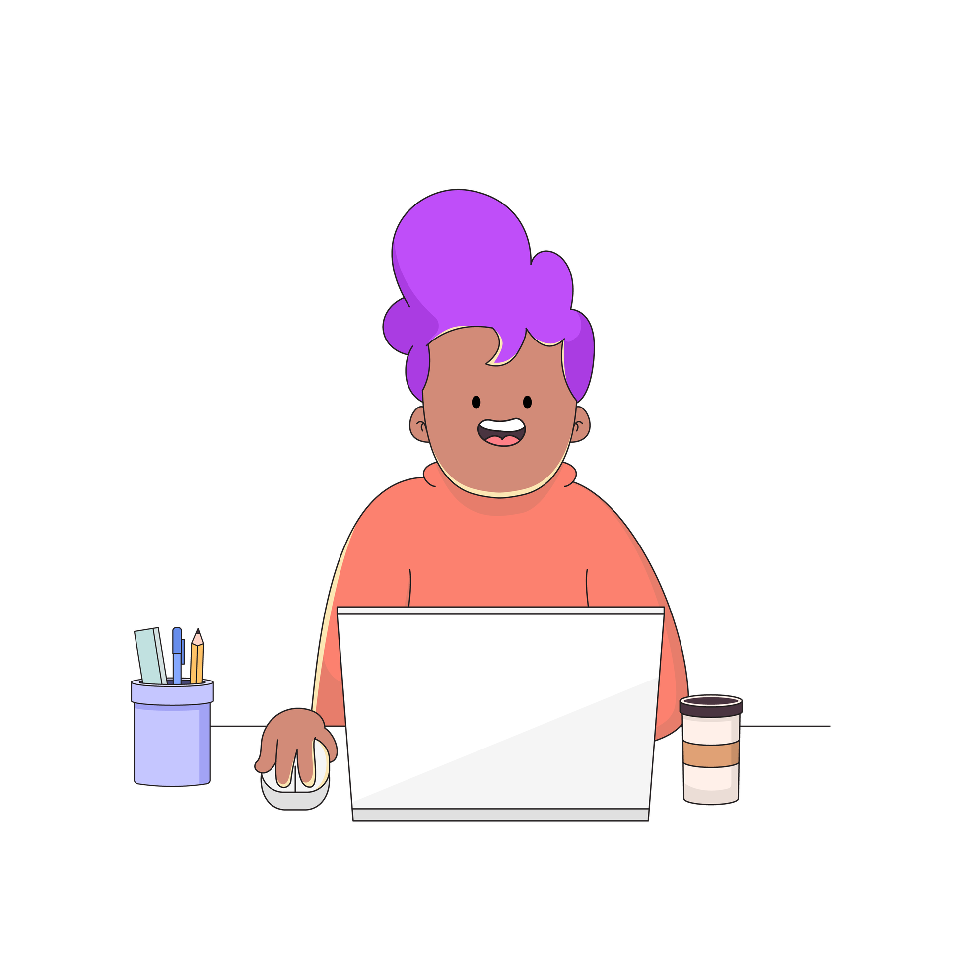 Online talk illustration