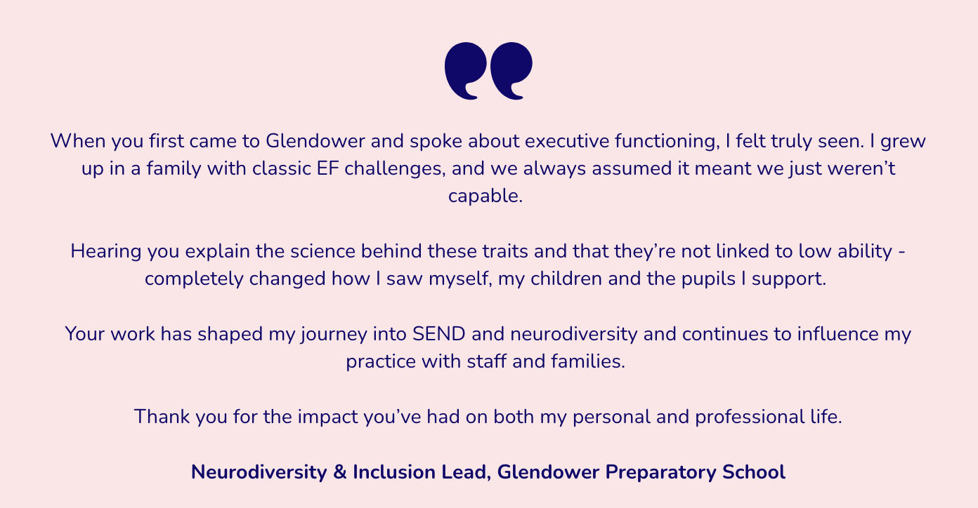 Teacher testimonial